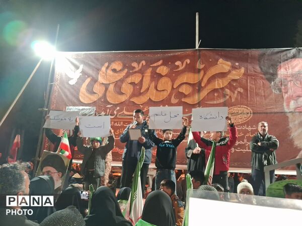 مراسم باشکوه وداع با پیکر دو شهید مطهر در نیشابور 