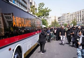 حضور و خدمت‌رسانی اورژانس تهران در مراسم تشییع پیکر شهدای اقتدار