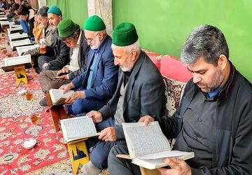 مراسم احیا و عزاداری شب سوم قدر در مسجد جامع شهر بار نیشابور  