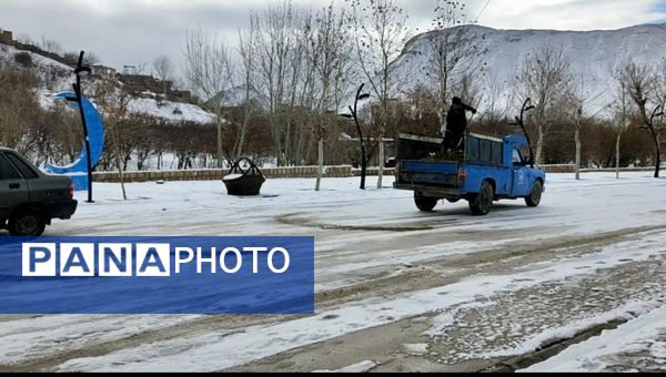 بارش اولین برف پاییزی آذر ماه  ۱۴۰۳ در شهر زیبای بار