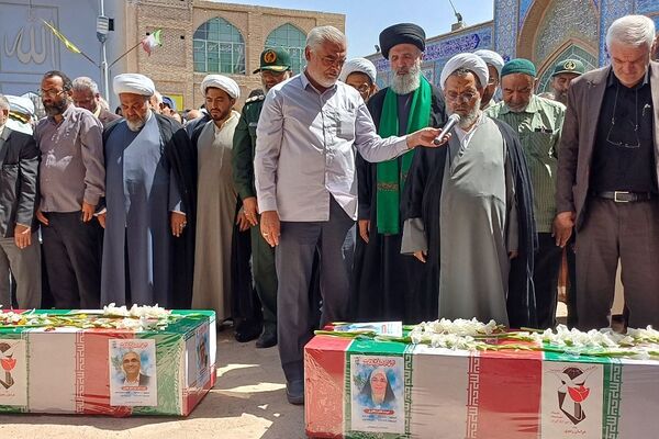 تشییع و وداع با پیکر مطهر زوج شهید سبزواری