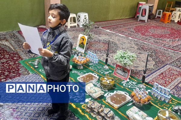  مراسم عزاداری ایام فاطمیه و یادواره شهدا در دبستان پسرانه آیت‌الله خامنه‌ای