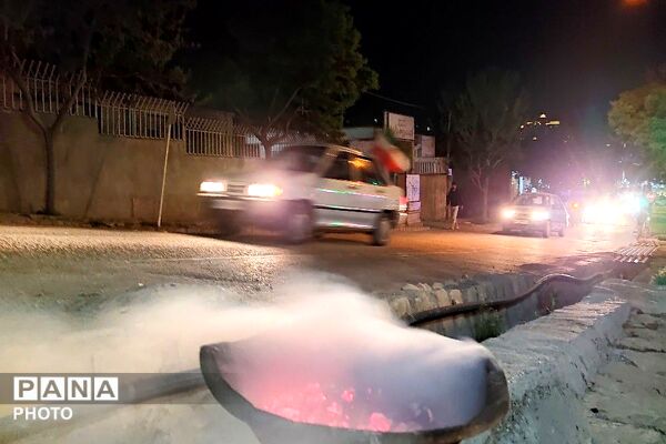 گذری بر رژه خودرویی در شهر دارالسادات بار نیشابور 
