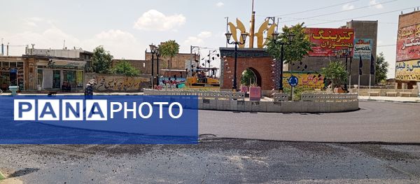 بازسازی آسفالت میدان اصلی شهر تیتکانلو 