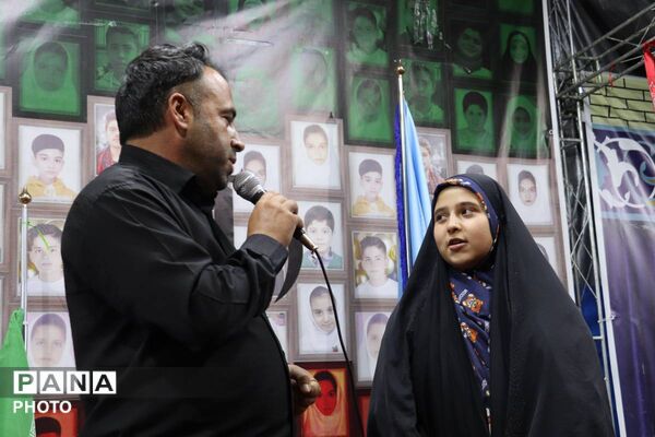 طنین میثاق با رهبر شهید در سوگواره شبانه فرهنگیان و دانش‌آموزان ناحیه ۲ تبریز