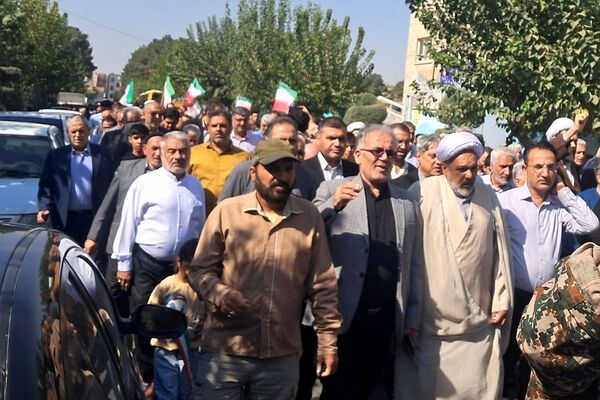 همبستگی مردم ولایتمدار نسیم‌شهر در راهپیمایی علیه رژیم صهیونیستی