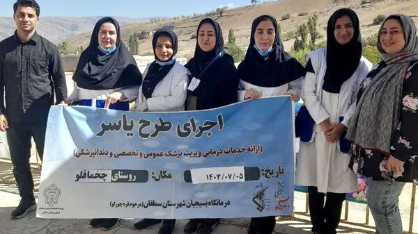 تیم درمانی درمانگاه بسیجیان آشخانه به اهالی روستای چخماقلو