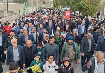 برگزاری راهپیمایی ۲۲ بهمن در شهر ماژین