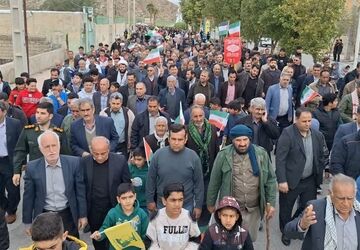 برگزاری راهپیمایی ۲۲ بهمن در شهر ماژین