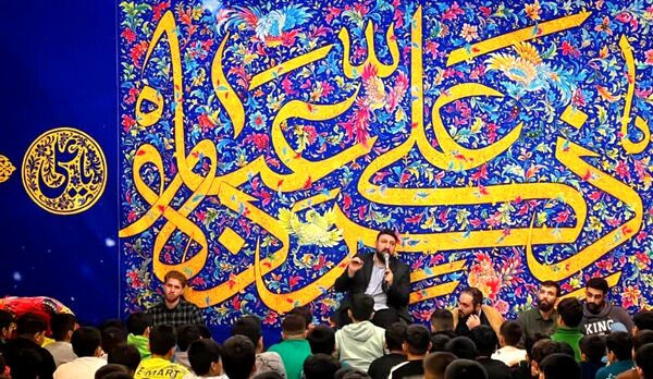 مراسم اعتکاف دانش‌آموزی در اولین روز اعتکاف در ساوجبلاغ