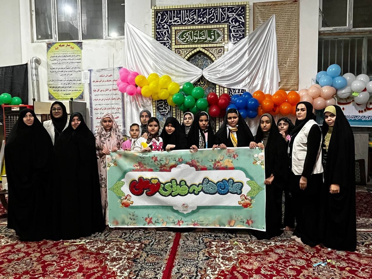 مراسم اعتکاف در مسجد امام حسین بلوار توس منطقه تبادکان مشهد