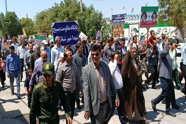 راهپیمایی روز قدس در تنگستان، شبانکاره، سعدآباد و بوشهر
