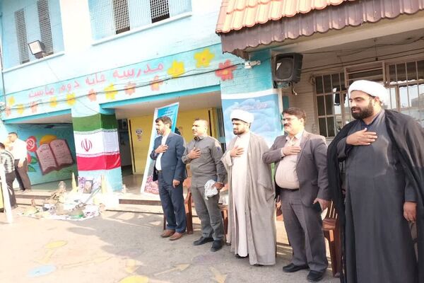 نواختن زنگ هفته بسیج در مدارس شهرستان بهبهان