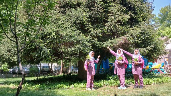 بازدید دانش‌آموزان مدرسه ایران از فضای سبز شهرداری ملارد به مناسبت روز زمین پاک