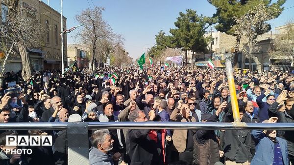 اجتماع خونخواهی رهبر شهید در نیشابور