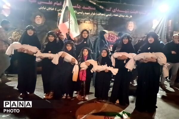 مراسم چهلمین روز شهادت دانش آموزان مدرسه شجره طیبه میناب در پردیس