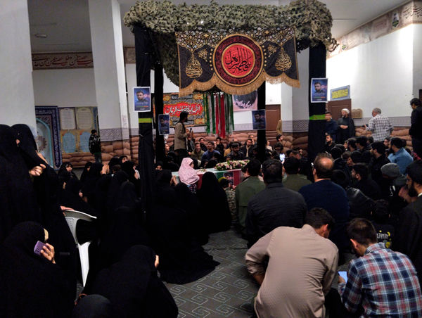 وداع با پیکر شهید «محسن صداقت» در معراج الشهدای قم