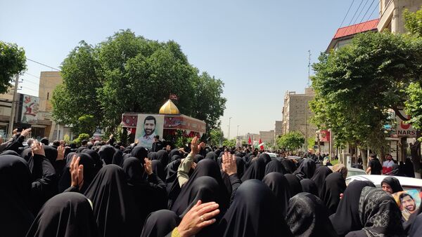 مراسم تشیع و تدفین شهید مصطفی صالحی مقدم در گلزار شهدا شهرستان قدس 