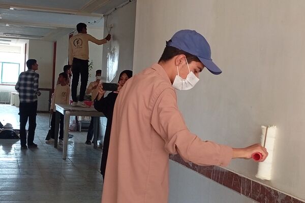 دانش‌آموزان جهادی شهرستان بن به استقبال سال تحصیلی جدید رفتند