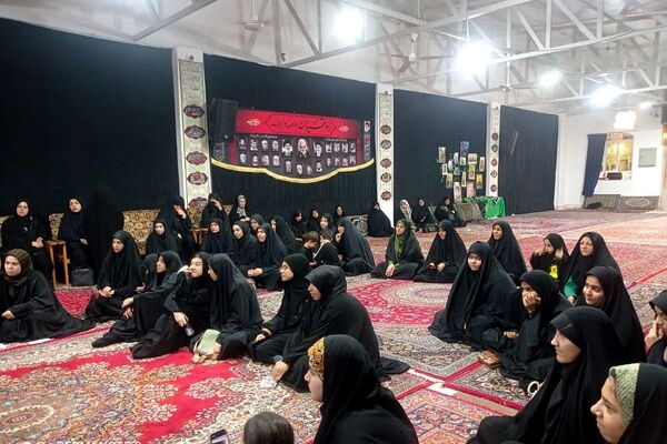 مراسم عزاداری سید و سالار شهیدان در محفل دخترانه مقدامه