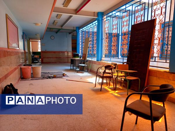 بازسازی و نوسازی مدرسه ستایش شهرستان ملارد در آستانه بازگشایی مدارس