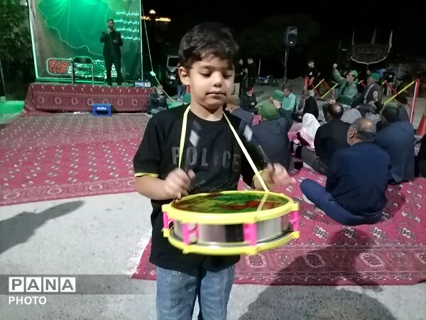 عزاداری و زنجیر زنی  شب هفتم ماه محرم در حسینیه شهدای شهر بار  