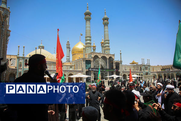 عرض تسلیت دسته‌های عزاداری سالروز شهادت امام باقر(ع) به کریمه اهل بیت