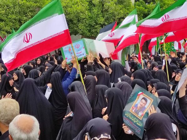 تشییع شهدای جنایت صهیونیست‌ها در بابل