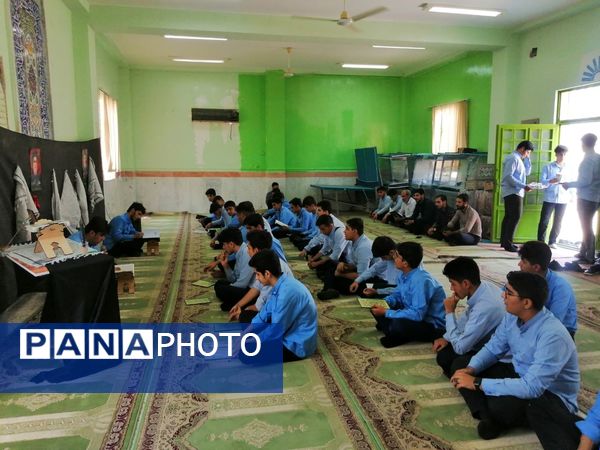  مراسم یادبود سید مقاومت توسط دانش‌آموزان تنگستانی 