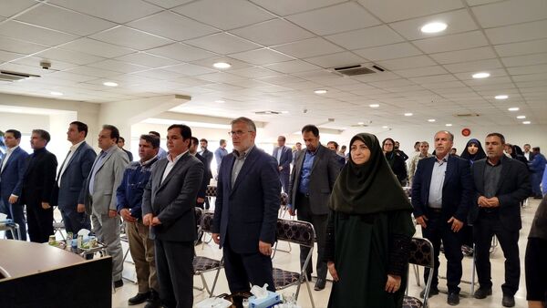 آیین افتتاح نیروگاه یک مگاواتی برق خورشیدی در البرز