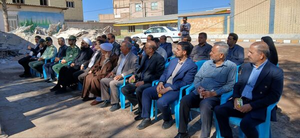 آیین کلنگ‌زنی دبستان ۹ کلاسه شهید هلالی خلیل آباد