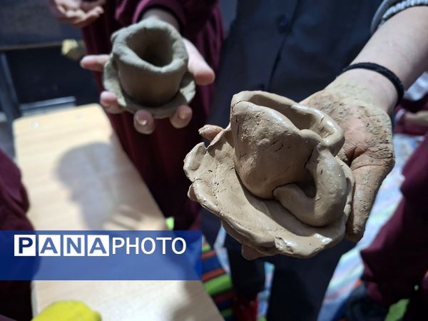 شوق یادگیری دانش‌آموزان پایه چهارم در ساخت وسایل سفالی