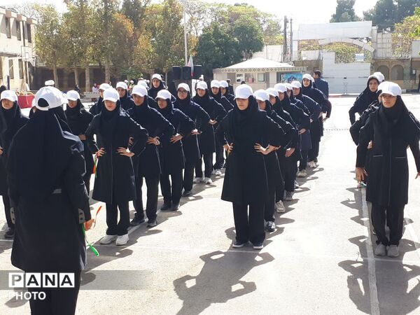 نواختن زنگ مهر در مدرسه سعدی ناحیه سه مشهد