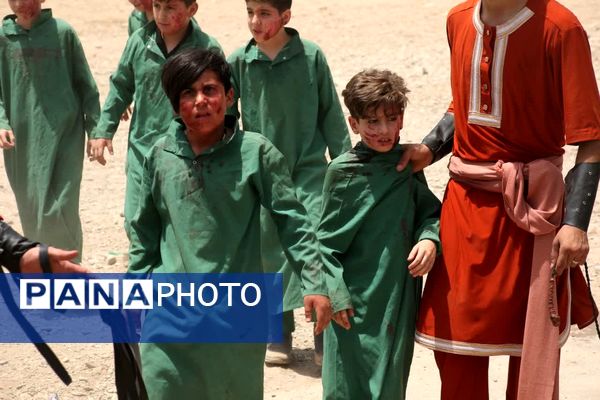 مراسم خیمه سوزی هیات «خیام الحسین» در قم