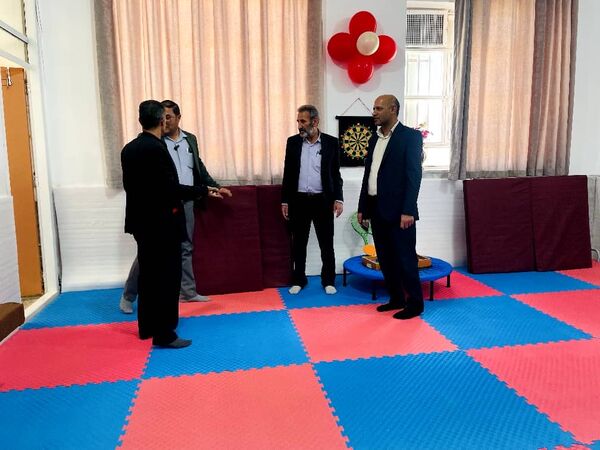 افتتاحیه کلاس درس تربیت‌بدنی در مدرسه قرآنی آیت الله غفاری شهرستان خاتم 