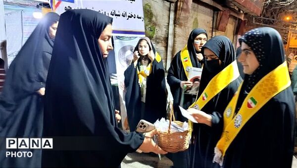 برپایی موکب سازمان دانش‌آموزی در حاشیه اجتماعات جنگ رمضان در همدان