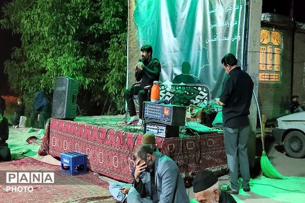 هیئت زنجیر زنی در هشتمین شب از ماه محرم الحرام در حسینیه شهدای شهر بار