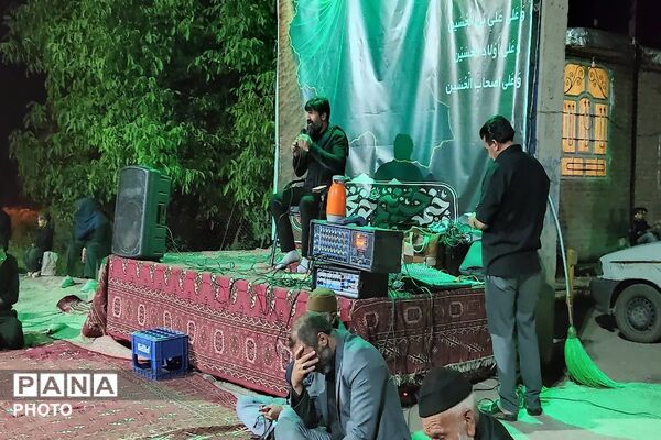هیئت زنجیر زنی در هشتمین شب از ماه محرم الحرام در حسینیه شهدای شهر بار