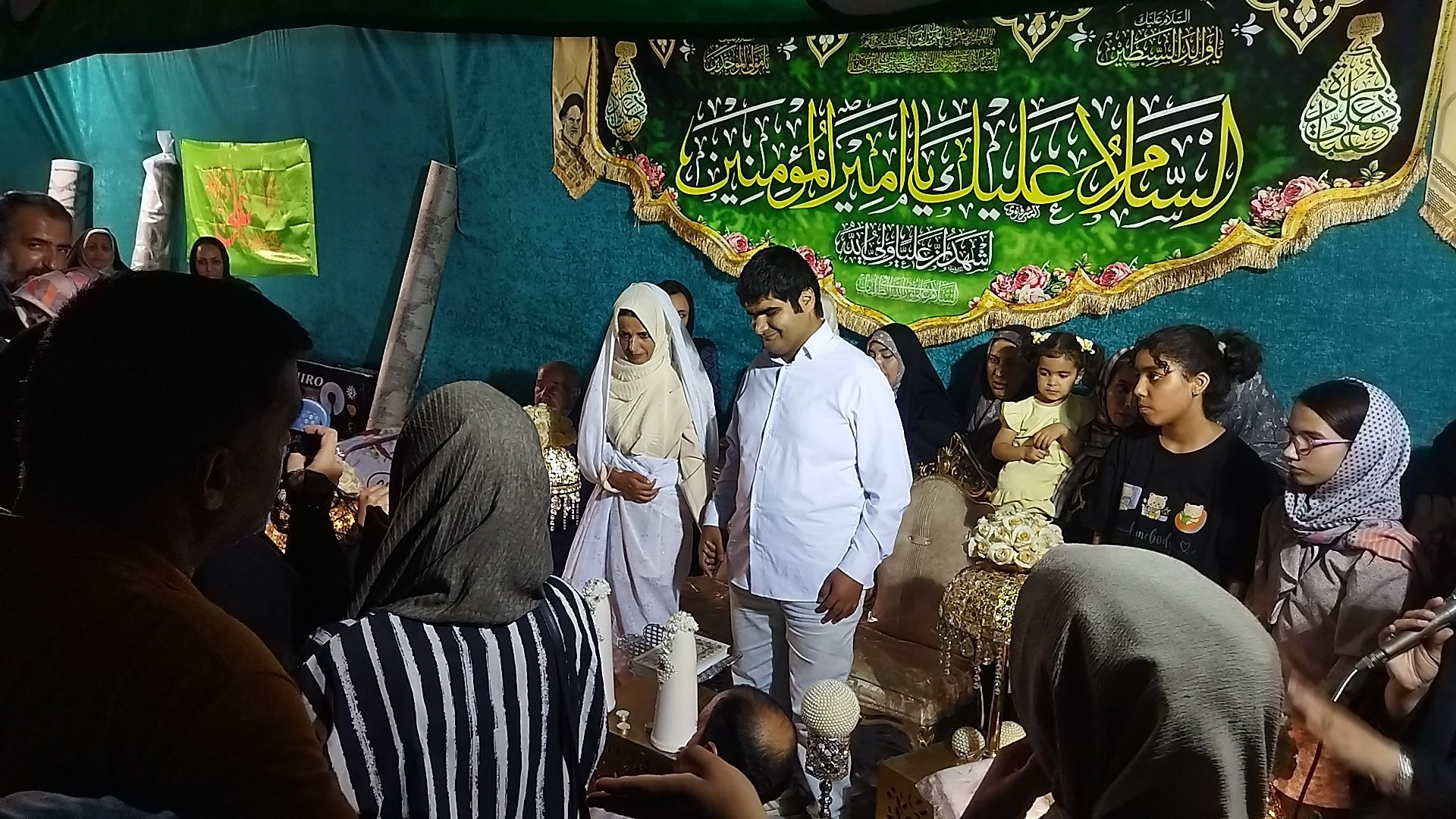 مراسم عروسی دو جوان نیشابوری در مهمانی کیلومتری  عید غدیر خم 