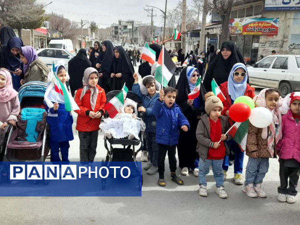 راهپیمایی پرشور ۲۲ بهمن ماه خرم‌بید