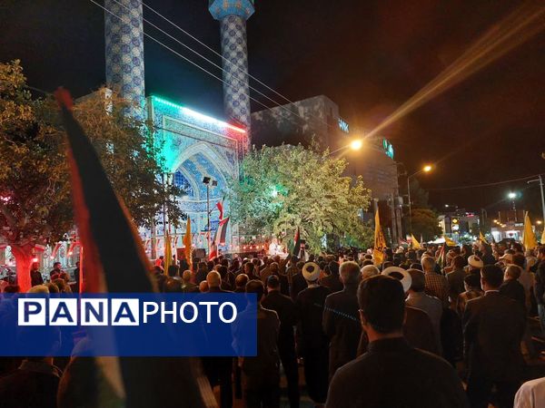 تجمع مردم شهید پرور گناباد در شهادت رهبر مجاهد لبنان