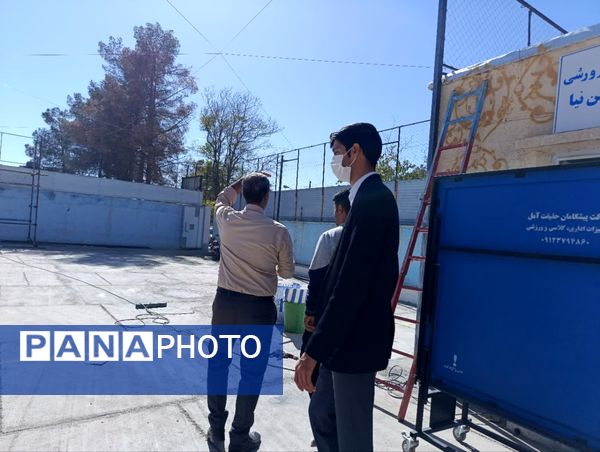 بازدید کارشناس تربیت بدنی شهرستان خلیل آباد از دبیرستان رئیس زاده 