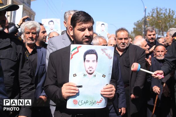 تشییع پیکر شهید سرگرد «جواد عبدی» در حملات آمریکایی - صهیونی