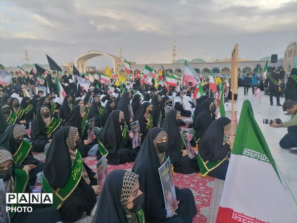رژه «بانوان جان فدای ایران» در بلوار پیامبر اعظم قم