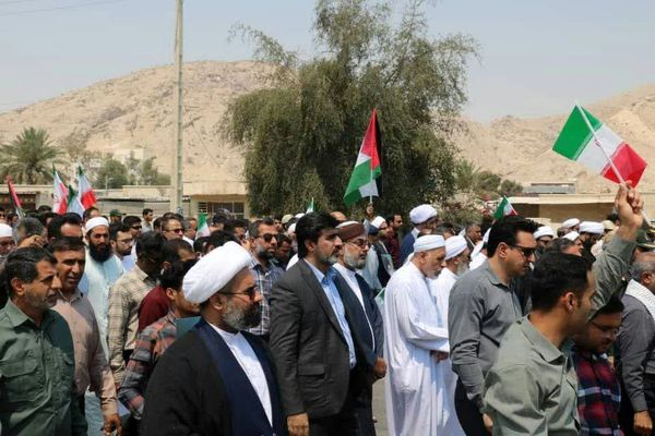 حضور مردم بندرخمیر در راهپیمایی روز قدس