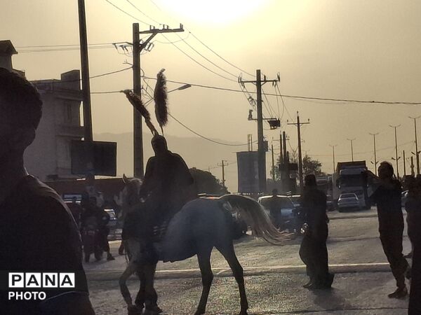حرکت نمادین کاروان اسرای کربلا در شهر آوه
