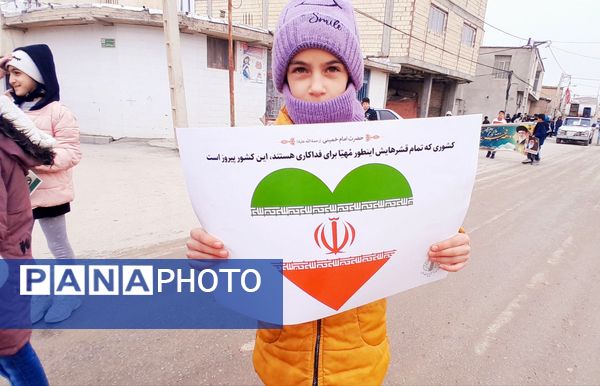 راهپیمایی ۲۲ بهمن در روستای خوی