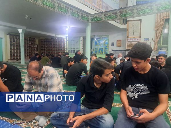 عزاداری شب‌های محرم در مسجد صاحب الزمان آشخانه 