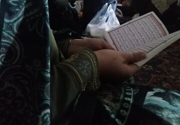 مراسم معنوی اعتکاف درمسجد جامع نیشابور