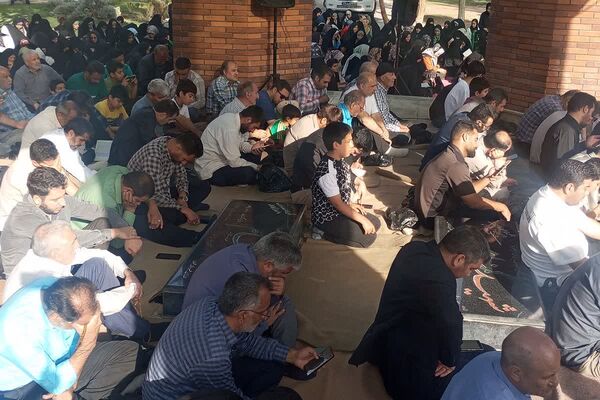  مراسم ختم دعای عرفه کنار مزار شهدای گمنام نسیم شهر 